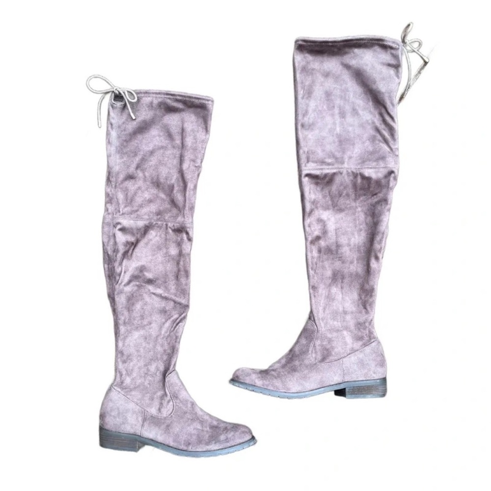 Nine West Purple Suede Over-the-Knee Boots